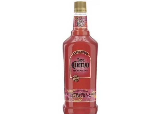 Order Jose Cuervo Strawberry Lime Margarita, 1.75L tequila-mix (9.95% ABV) food online from Cold Spring Liquor store, Liberty Hill on bringmethat.com