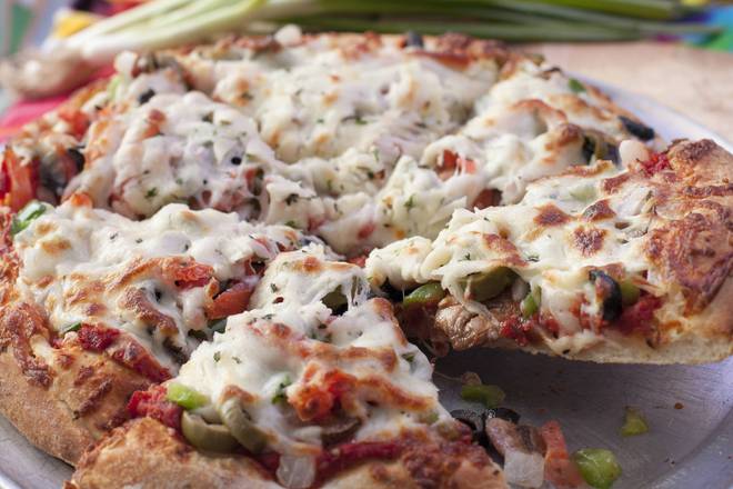 Order Veggie Delight Pizza food online from Wick Pizza Parlor & Pub store, Louisville on bringmethat.com