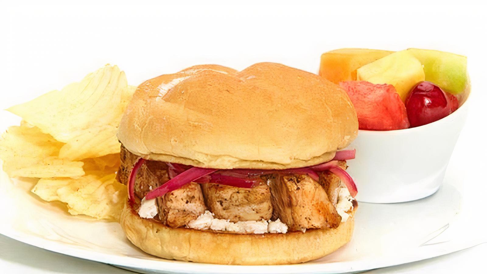 Order Grilled Chicken Sandwich food online from Taziki's Mediterranean Cafe store, Brentwood on bringmethat.com