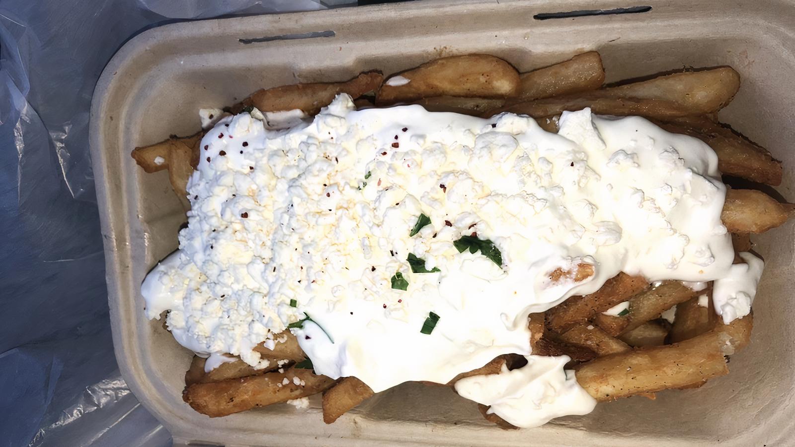 Order Large Greek Fries food online from Gyro Crush store, Lynnwood on bringmethat.com