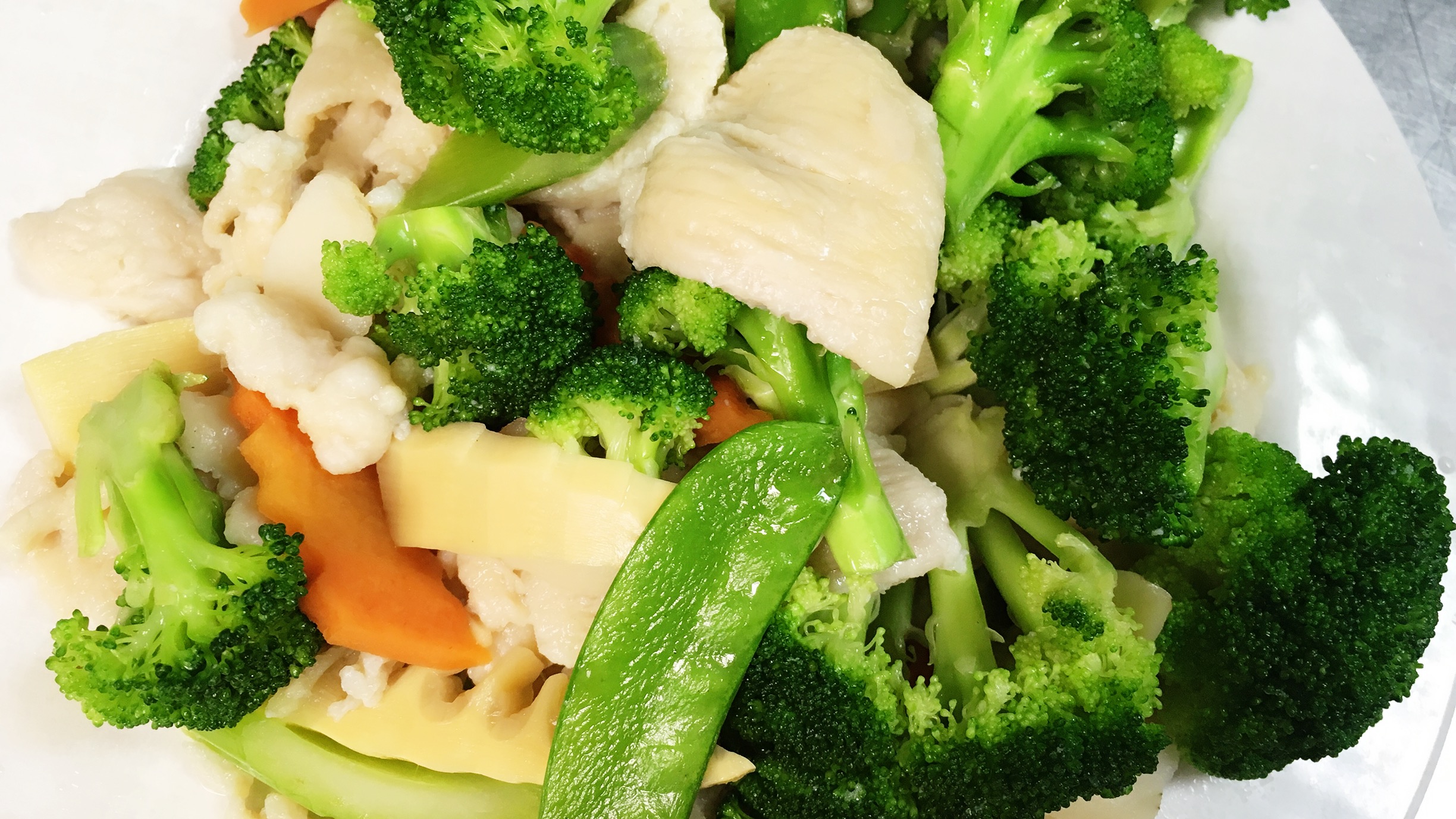 Order Steamed Chicken with Mixed Vegetables food online from Little Basil store, Bryn Mawr on bringmethat.com
