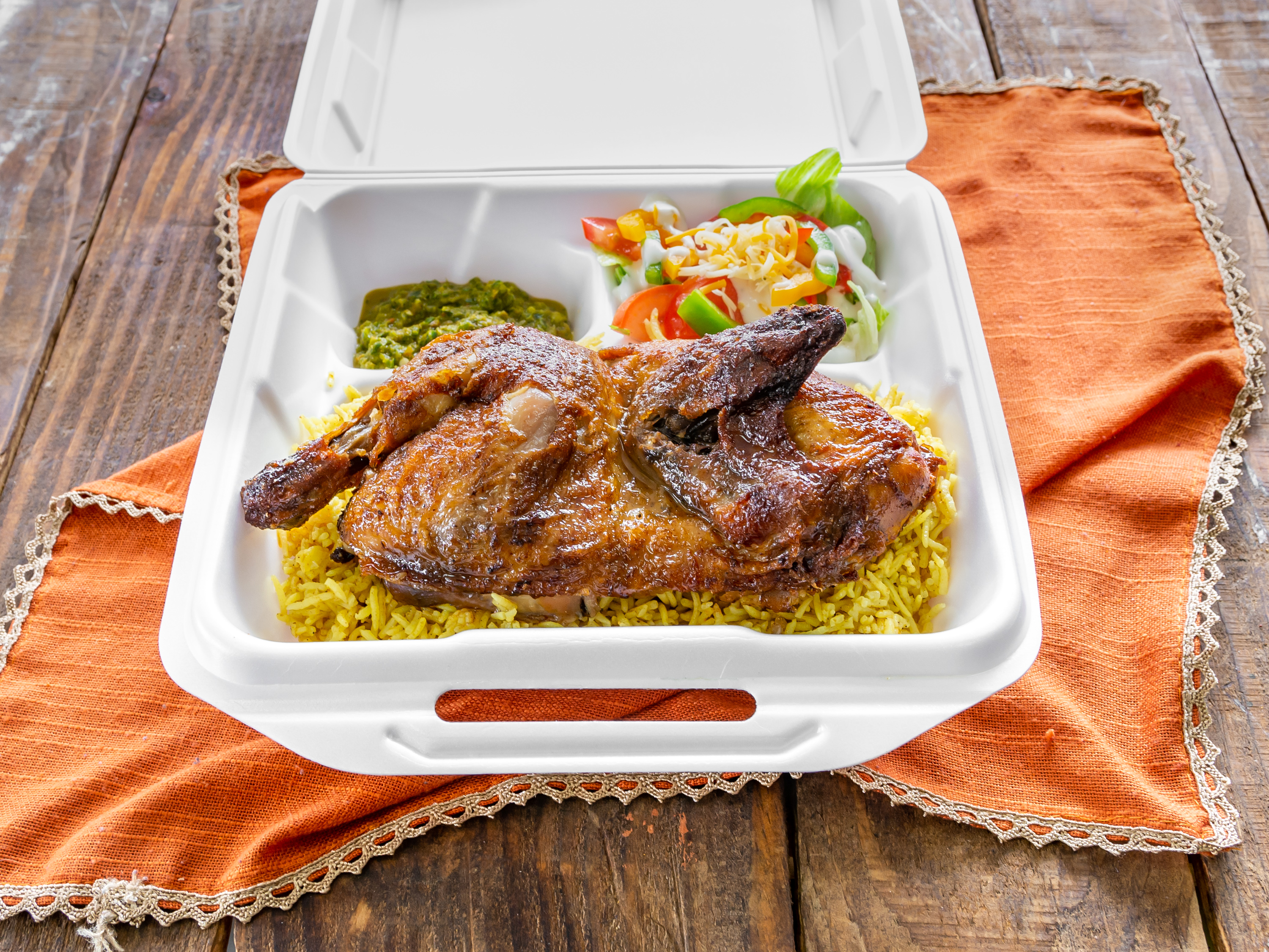 Order Chicken with Rice Plate food online from International food market store, Jackson on bringmethat.com