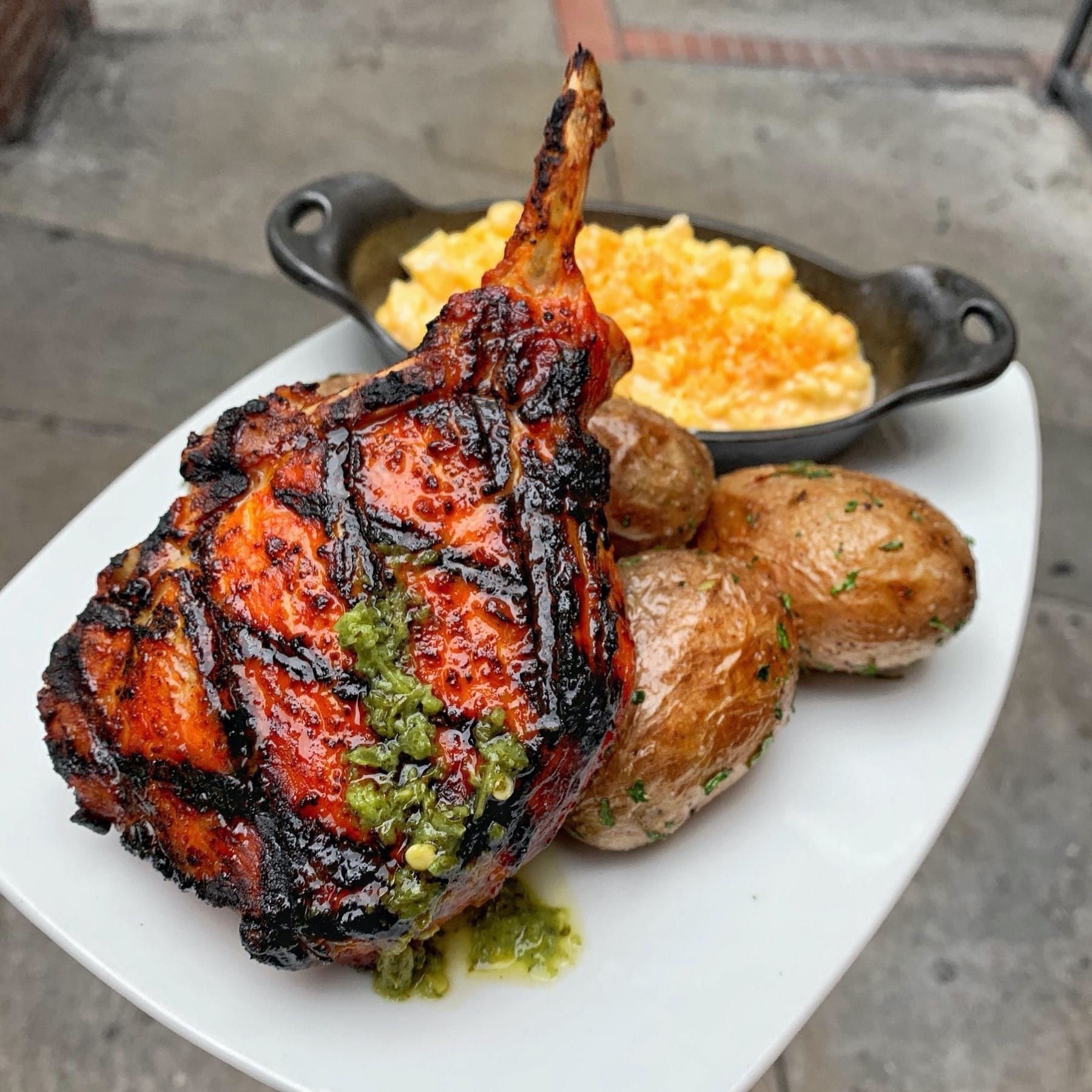 Order Achiote Rubbed Pork Chop food online from Bourbon Street Bar and Grill store, Fullerton on bringmethat.com