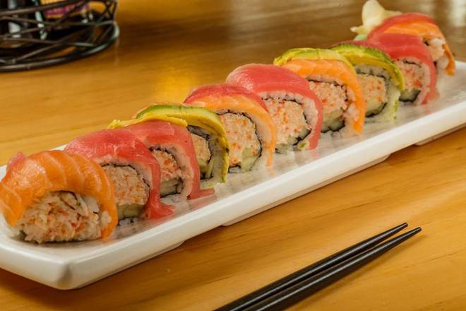 Order Rainbow Roll food online from Fusion Cafe store, Metairie on bringmethat.com