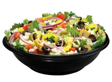 Order Mediterranean Salad - Salad food online from Papa's Pizza To Go store, Hiawassee on bringmethat.com