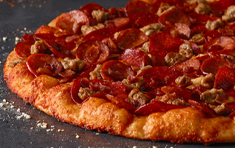 Order Ulti-Meat Pizza food online from Round Table Pizza store, San Jose on bringmethat.com