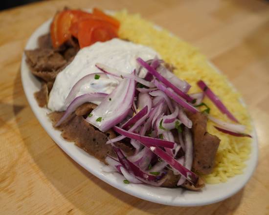 Order Gyro Plate food online from Falafel & Grill store, Chicago on bringmethat.com