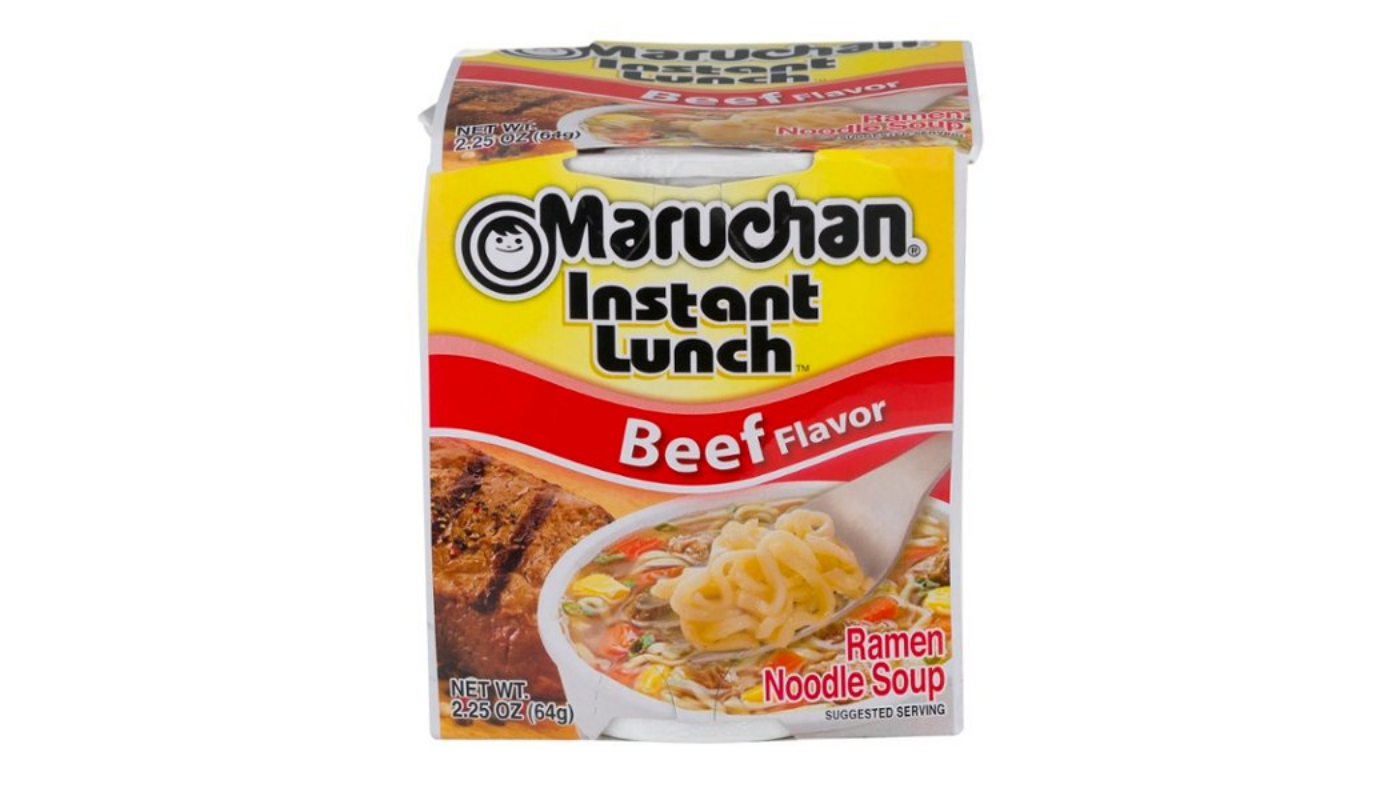 Order Maruchan Instant Lunch Ramen Noodle Soup, Beef Flavor food online from Rancho Liquor store, Thousand Oaks on bringmethat.com