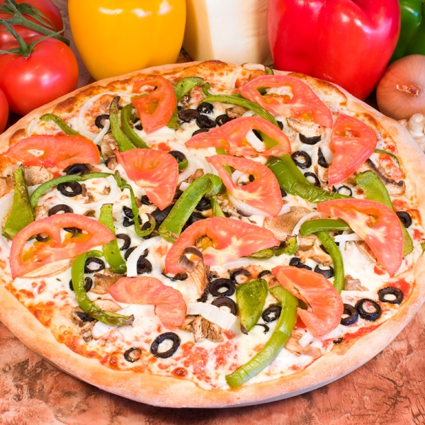 Order Veggie Pizza food online from Ameci Pizza & Pasta store, Granada Hills on bringmethat.com