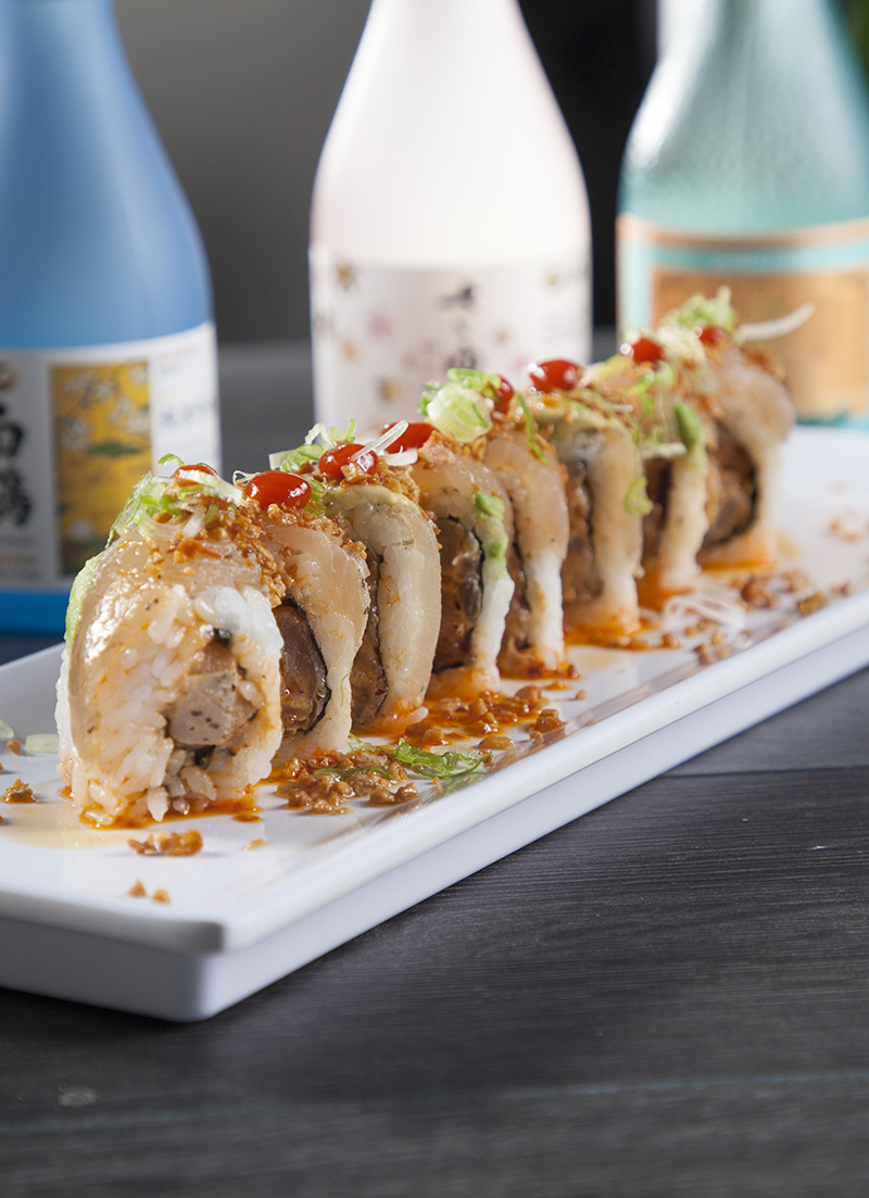 Order F1. Atomic Albacore Roll food online from Sake Sushi Japanese store, Montrose on bringmethat.com