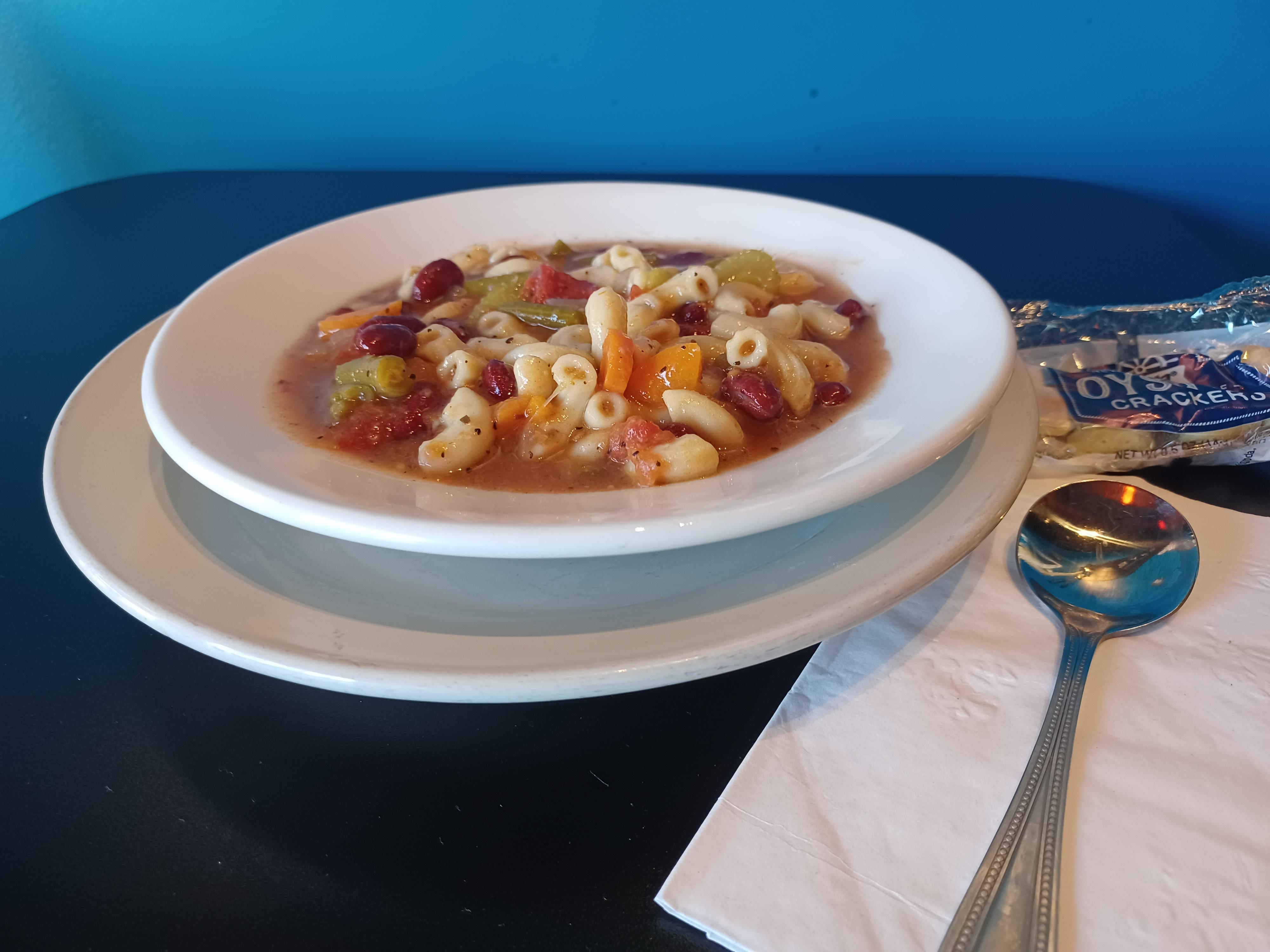Order Bowl Minestrone food online from Muffin Top Cafe store, Minneapolis on bringmethat.com