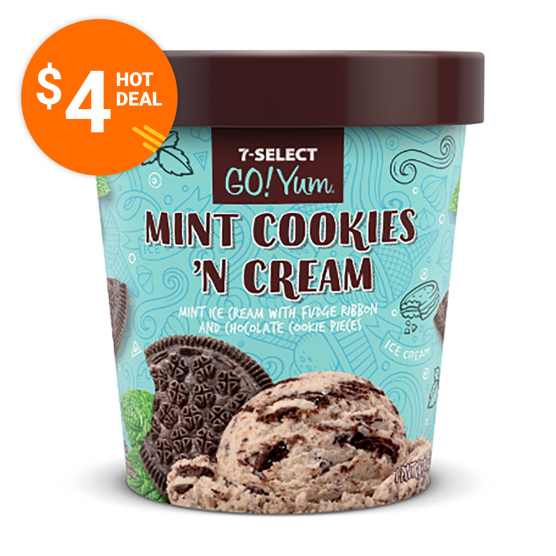 Order 7-Select Mint Cookies N Cream Pint food online from 7-Eleven store, Bulverde on bringmethat.com