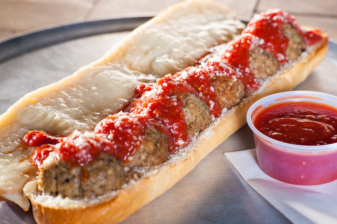 Order Meatball Parmigiana Hero food online from Mama's Famous Pizza and Heros store, Tucson on bringmethat.com