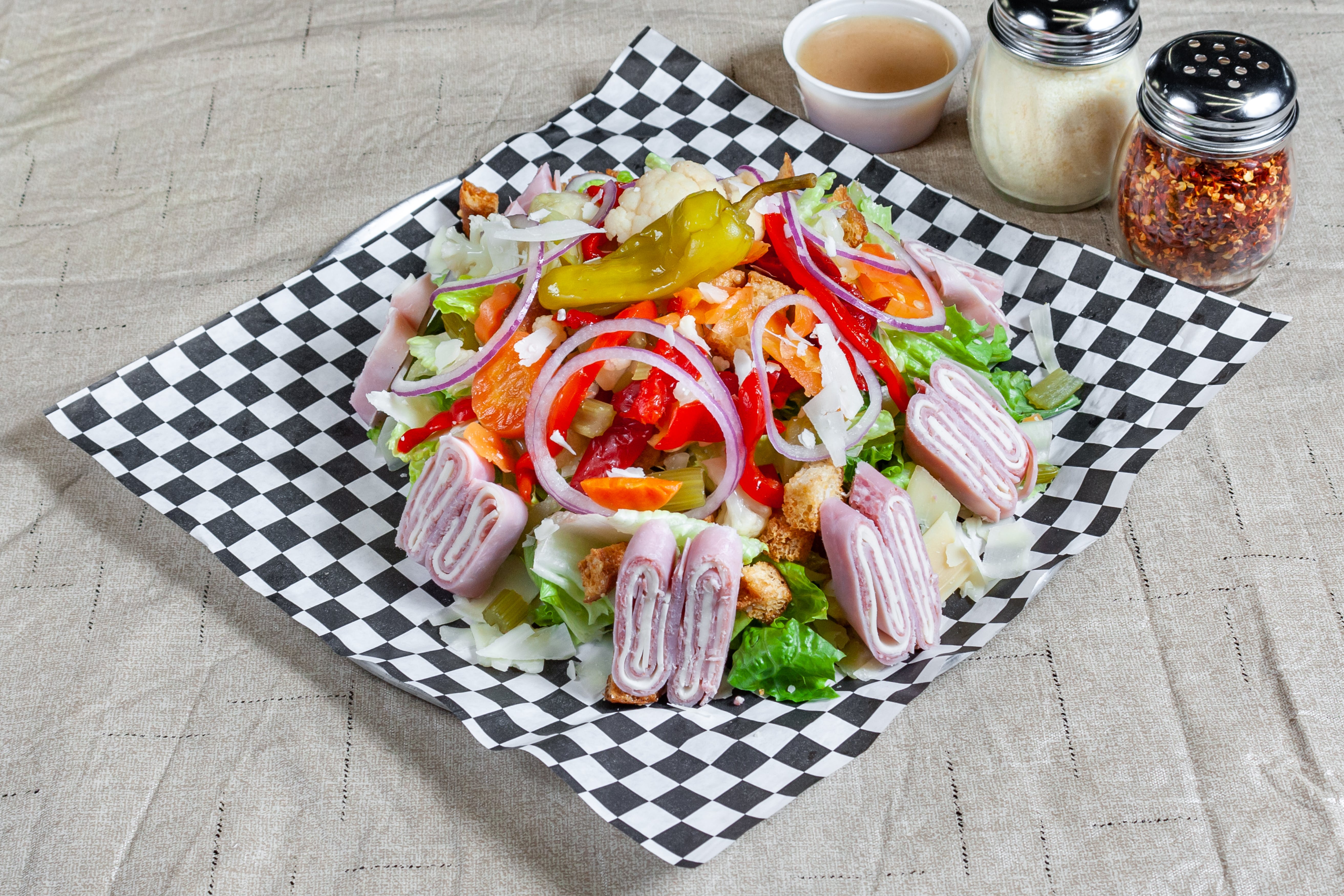 Order Antipasto Salad - Salad food online from Geno D's Pizza store, Charlotte on bringmethat.com