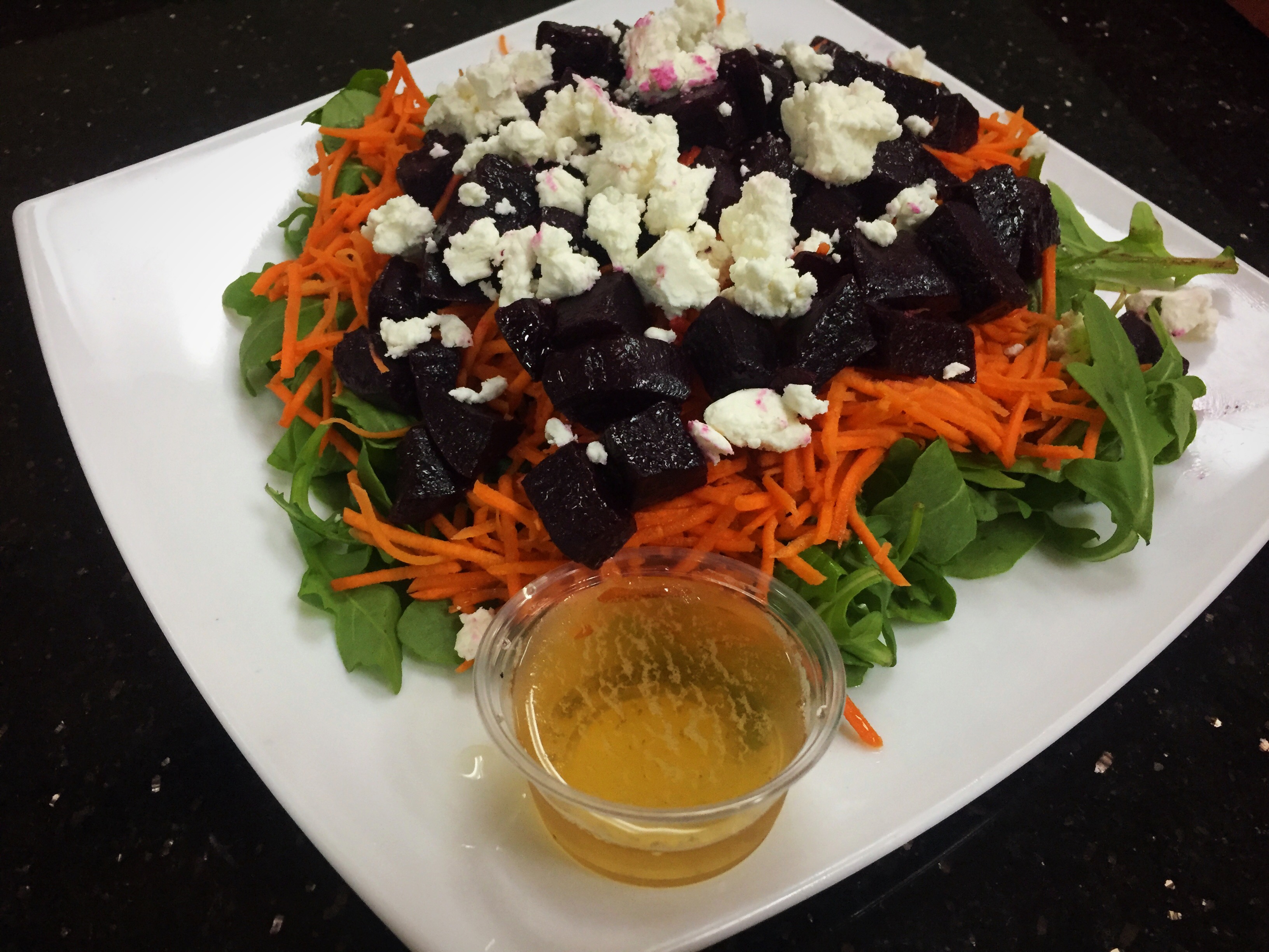 Order Roasted Beet Salad food online from Healthy Garden & Gourmet Pizza store, Voorhees on bringmethat.com