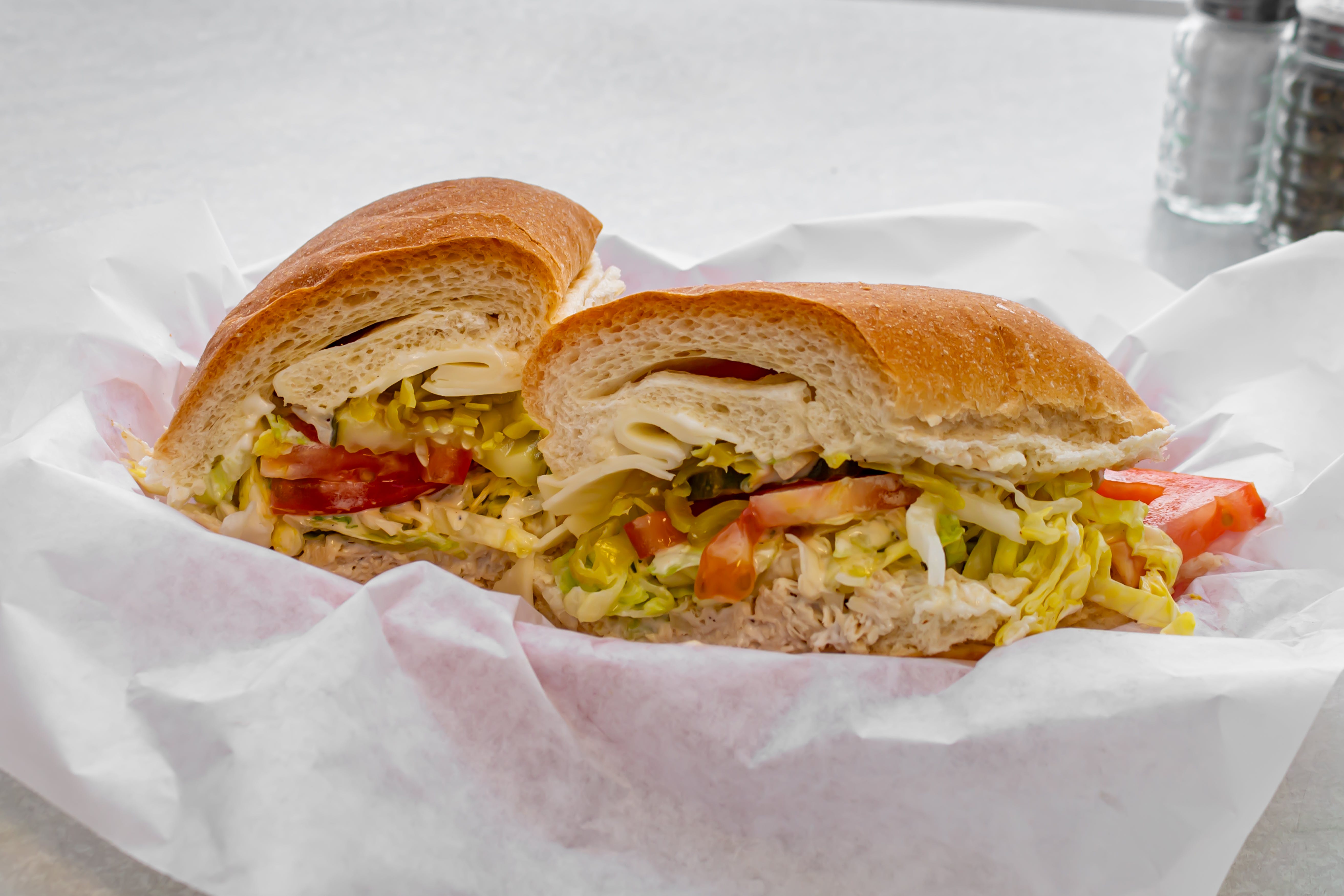 Order Chicken Salad Sandwich - Small 6'' food online from Jack's Pizza & Subs store, Torrance on bringmethat.com