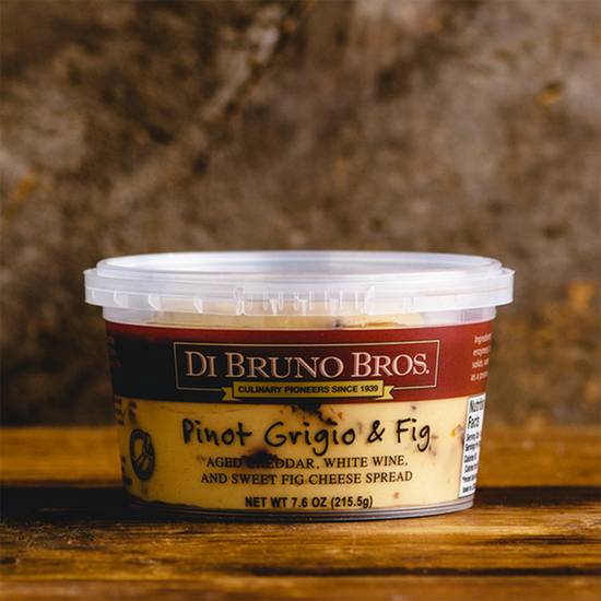 Order Di Bruno Bros. Pinot Grigio & Fig Cheese Spread 7.6oz food online from Everyday Needs by Gopuff store, Newark on bringmethat.com
