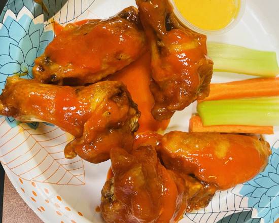 Order BUFFALO WINGS 6PCS WITH FRIES food online from INDIAN GRILL RESTAURANT store, Norcross on bringmethat.com