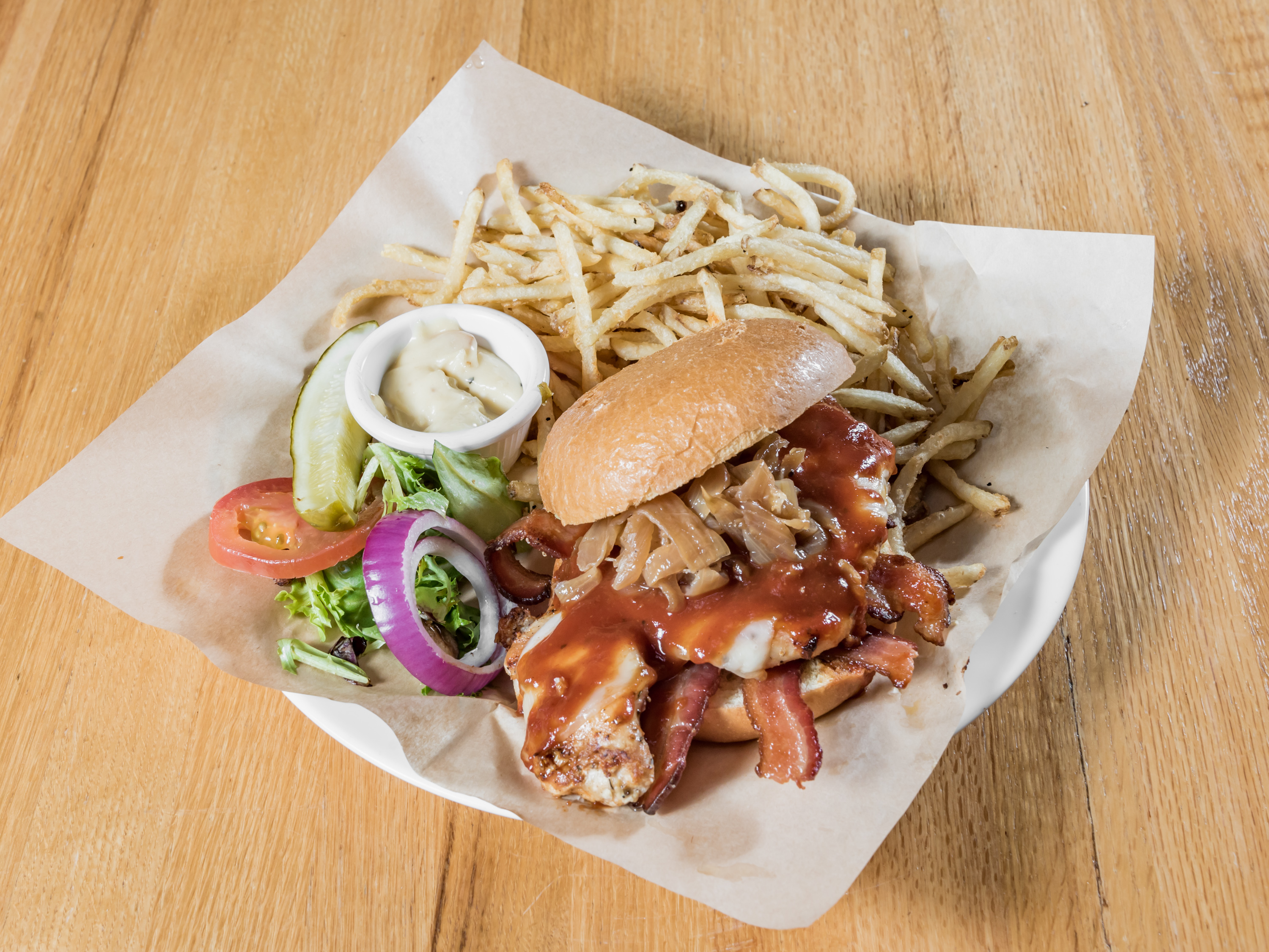 Order The Ancho BBQ Chicken Sandwich food online from Charley Big Burger store, Albuquerque on bringmethat.com