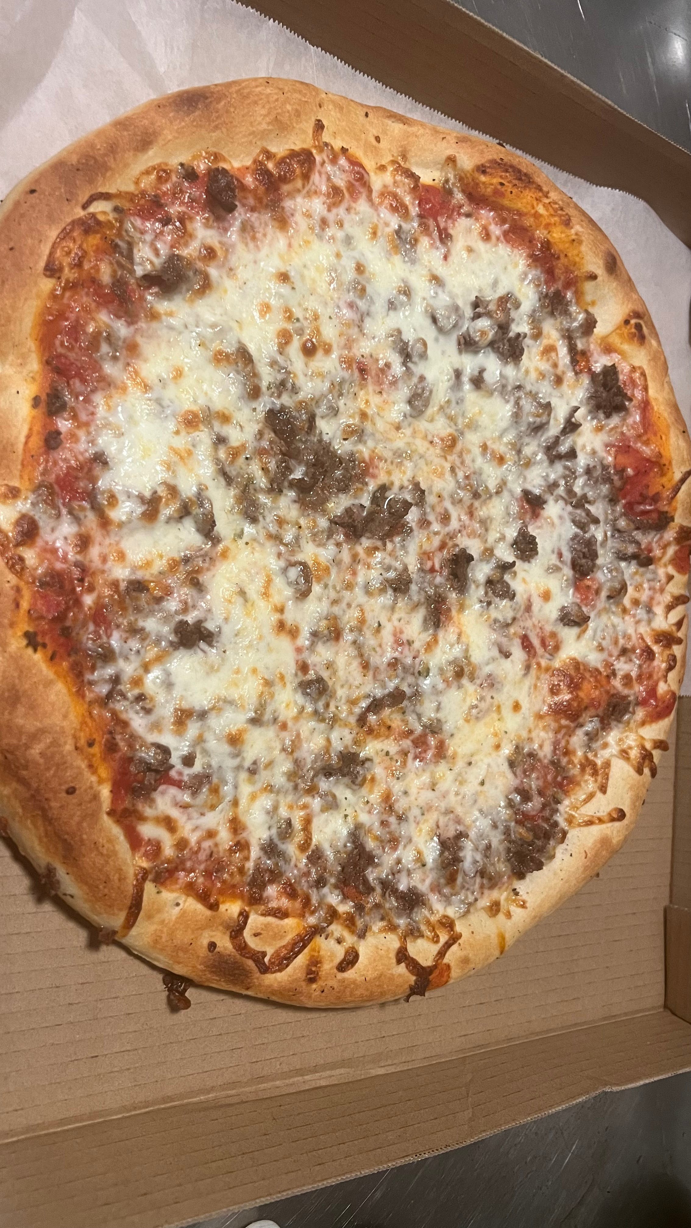 Order Cheesesteak Pizza - Small 12'' food online from Dals Pizza store, Trevorton on bringmethat.com