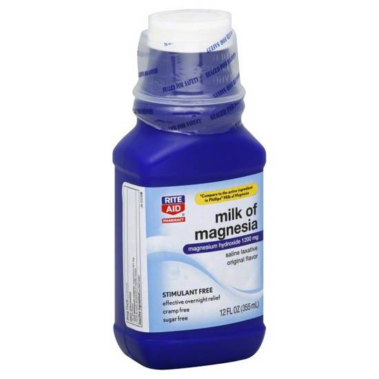 Order Rite Aid Pharmacy Milk of Magnesia 1200mg Original (12 oz) food online from Rite Aid store, DOVER on bringmethat.com