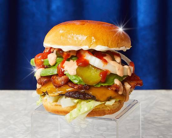 Order Smash Bacon Avocado Burger food online from 1-800-Burgers! store, Goleta on bringmethat.com