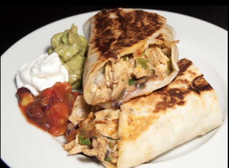 Order Burrito con Pollo W/ Fries food online from The Refectory store, Chicago on bringmethat.com