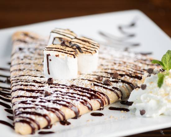 Order S’mores Crepe food online from Coco Crepes Waffles & Coffee store, Spring on bringmethat.com