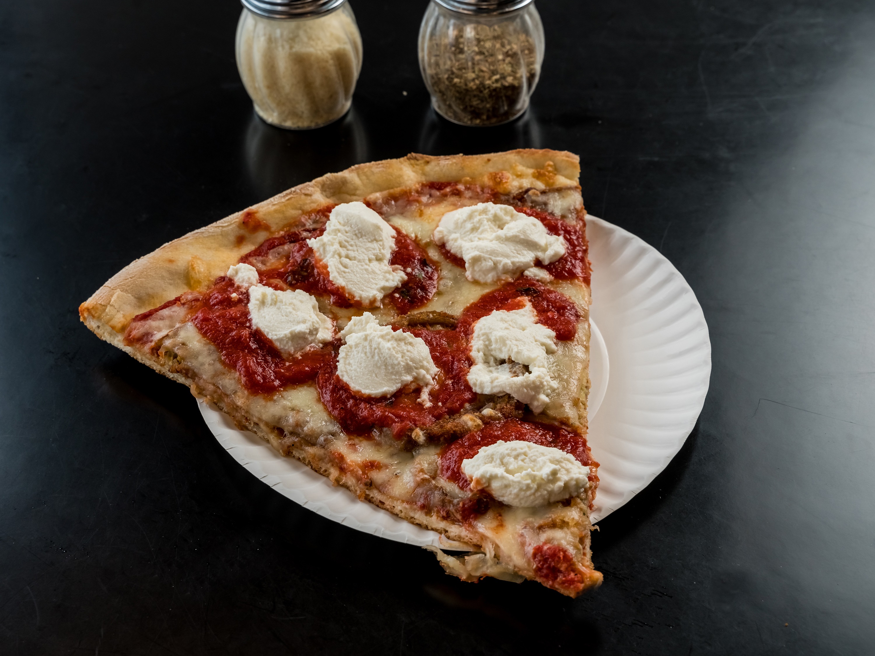 Order Eggplant Pizza food online from Rosario's Pizzeria store, Seaford on bringmethat.com