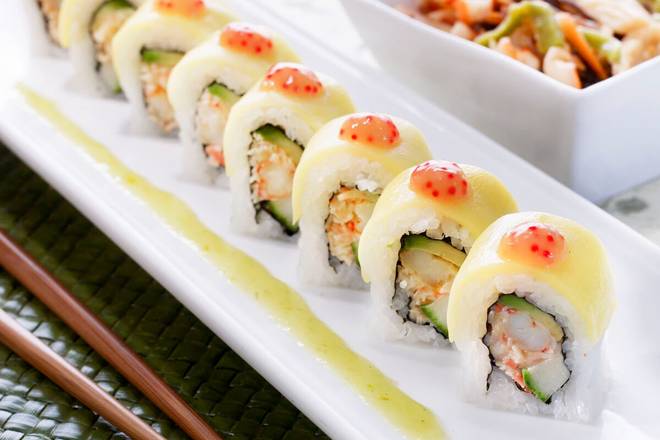 Order MANGO LOBSTER ROLL* food online from RA Sushi store, Leawood on bringmethat.com