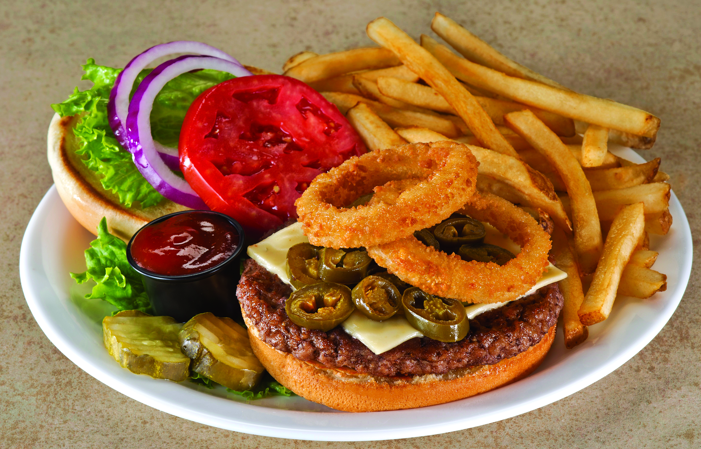 Order Jalapeno Pepperjack Burger Combo food online from Fryn’ Pan store, Sioux Falls on bringmethat.com