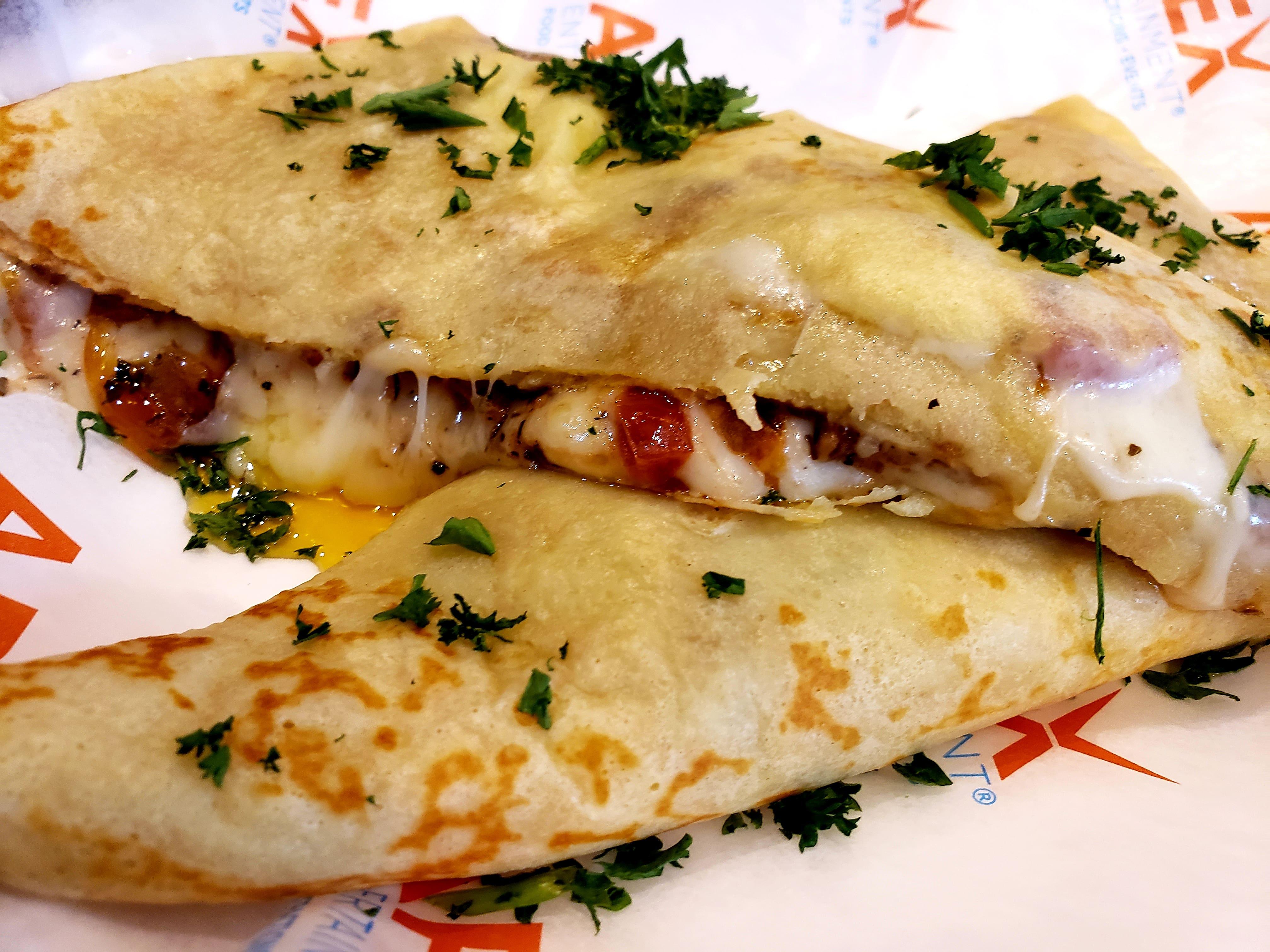 Order Cheese and Tomato Crepe food online from Manakeesh Cafe Bakery store, Philadelphia on bringmethat.com