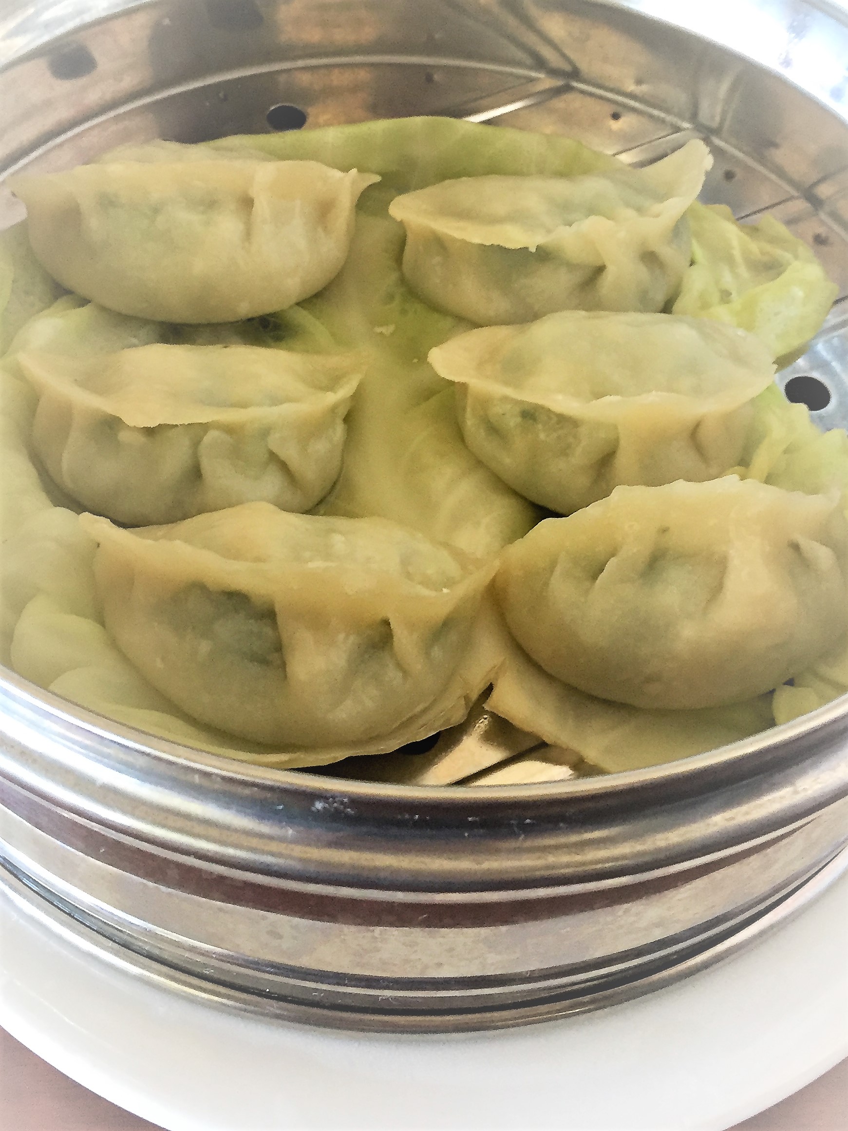 Order Vegetarian Dumpling (6) 全素厚皮蒸饺 food online from Chengdu House store, Valley Village on bringmethat.com