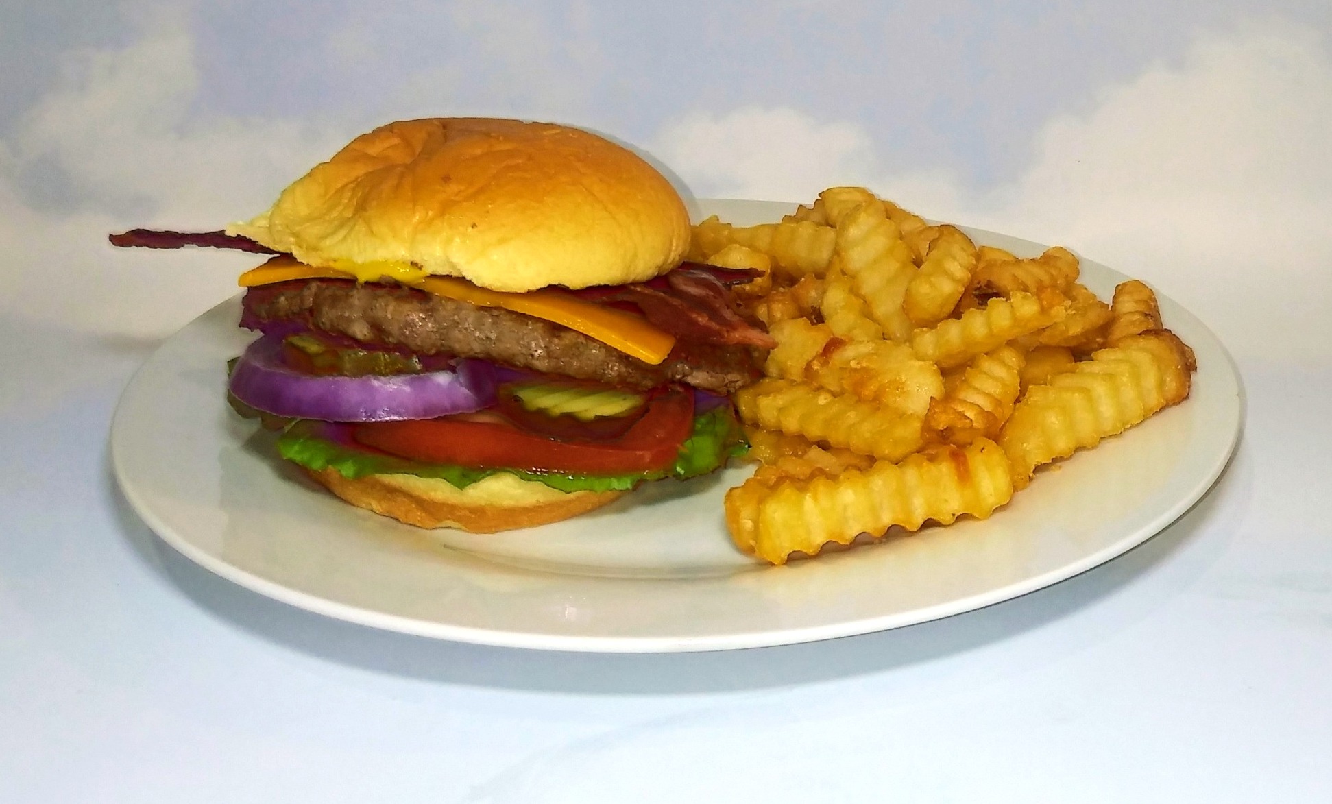 Order Bacon Cheeseburger. food online from Mr Thomas Diner store, Rochester on bringmethat.com