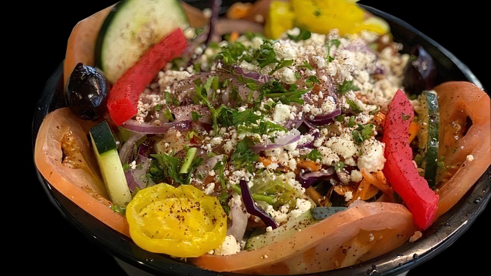 Order Greek Salad food online from Gyro Crush store, Lynnwood on bringmethat.com
