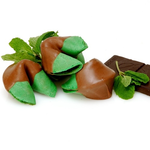 Order Chocolate Covered Fortune Cookies (Mint Flavored) food online from Fancy Fortune Cookies store, Indianapolis on bringmethat.com