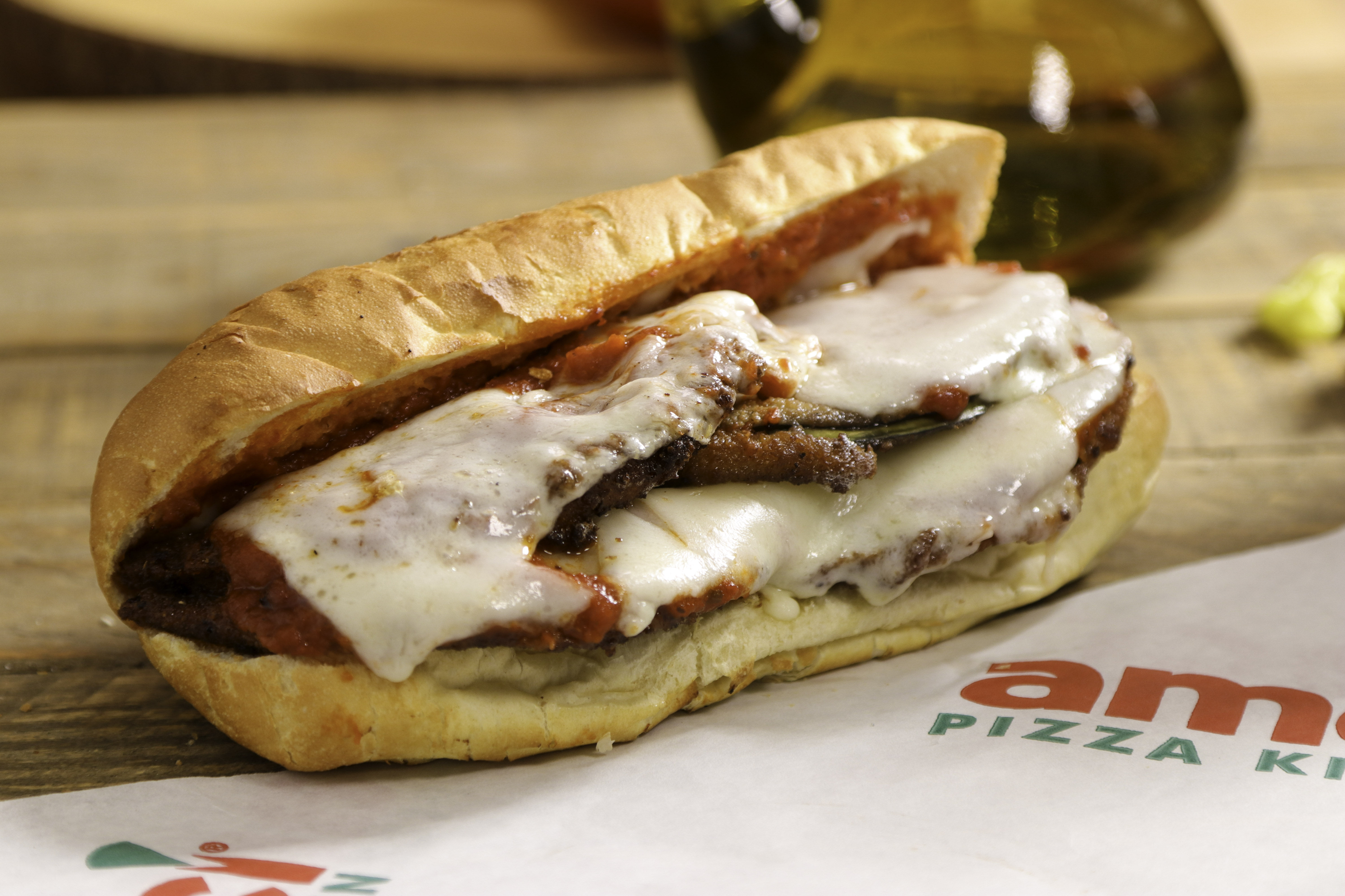 Order Eggplant Parmigiana Sandwich food online from Ameci Pizza & Pasta store, Lake Forest on bringmethat.com