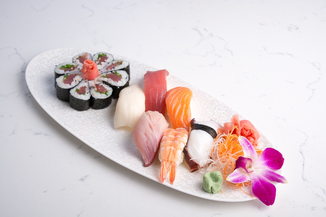 Order Sushi Mori Combo food online from Jasmine Thai Cuisine & Sushi Bar store, Paducah on bringmethat.com