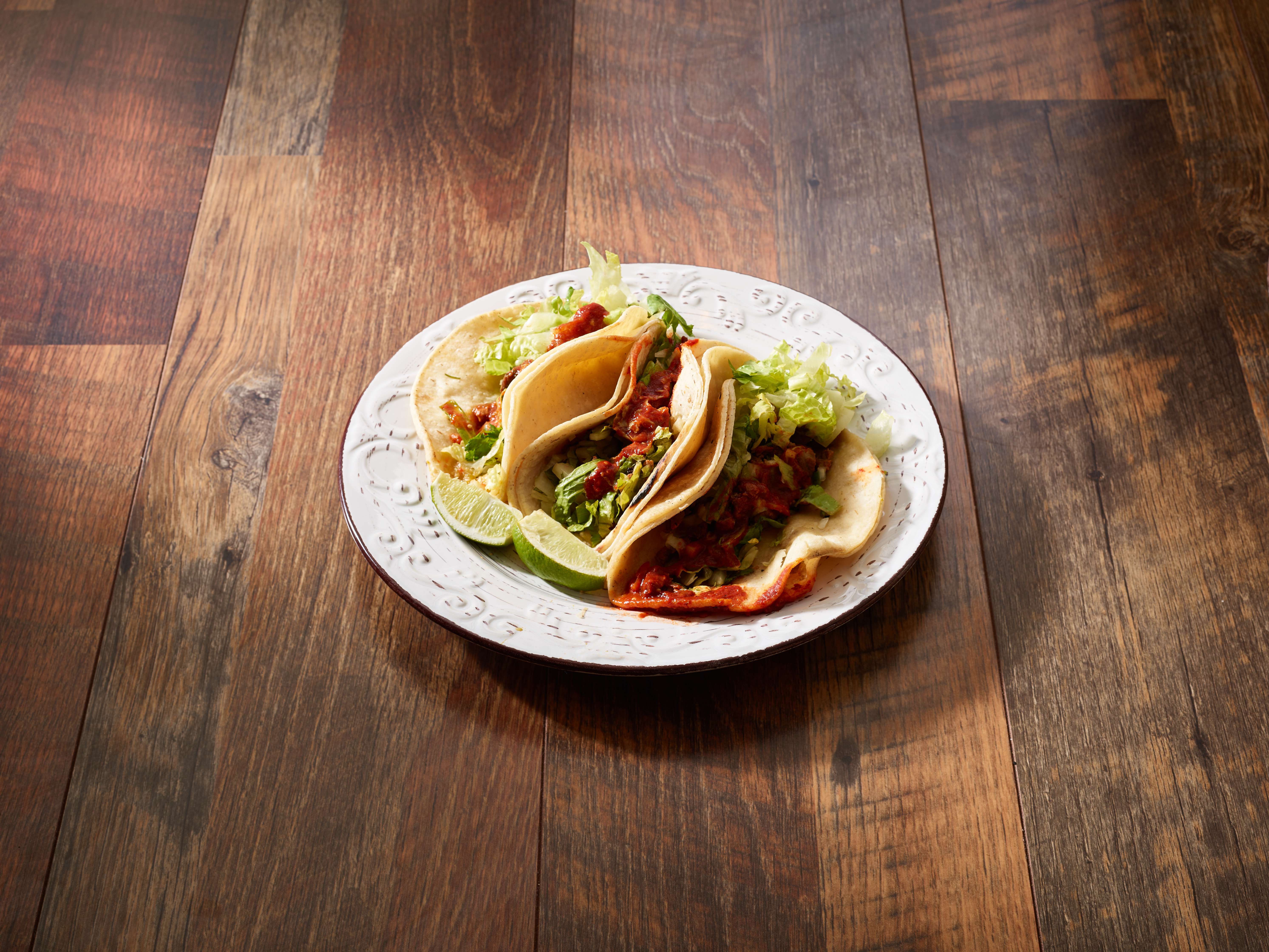 Order Beef Tacos food online from Lucia Mexican Restaurant store, Providence on bringmethat.com