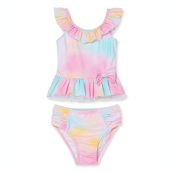 Order Little Me® Size 4T 2-Piece Tie-Dye Bow Simsuit in Pink food online from Bed Bath & Beyond store, St. Peters on bringmethat.com