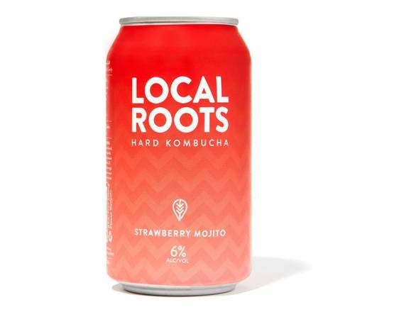 Order Local Roots Kombucha Strawberry Mojito - 6x 12oz Cans food online from Wine Expo store, Santa Monica on bringmethat.com