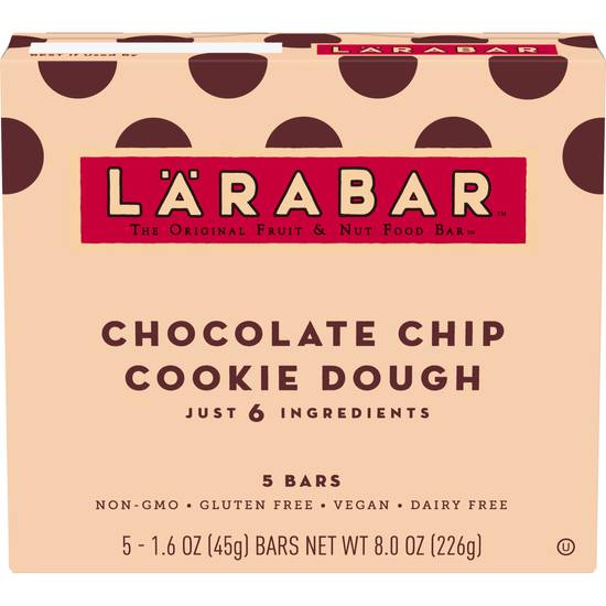 Order Larabar Bars, 5 CT, Chocolate Chip Cookie Dough food online from Cvs store, CENTRAL FALLS on bringmethat.com