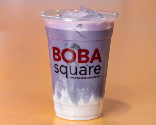 Order Taro Milk Tea food online from Boba Square store, Irvine on bringmethat.com