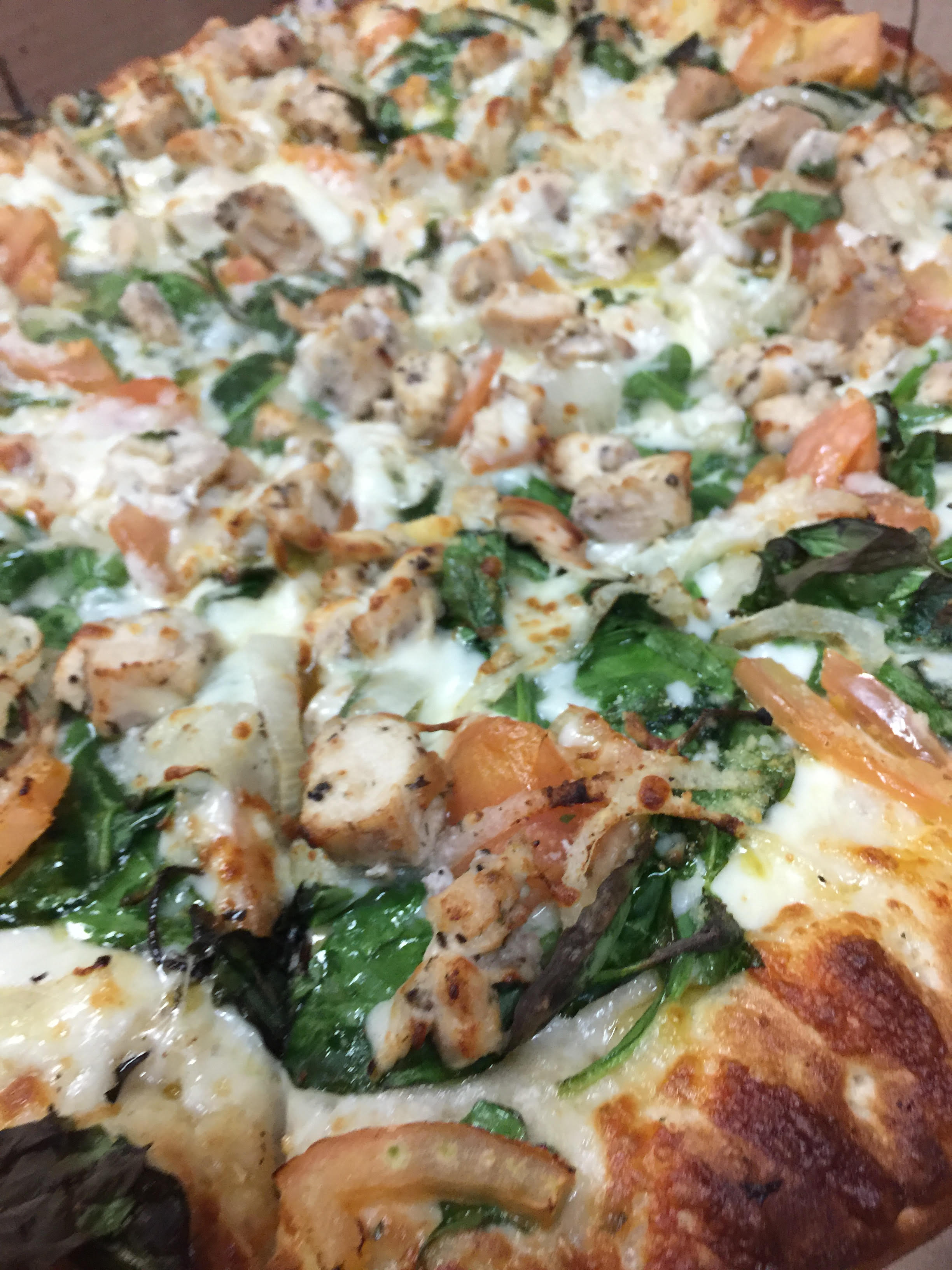 Order Spinach and Chicken Pizza food online from Pizza Parma store, Pittsburgh on bringmethat.com
