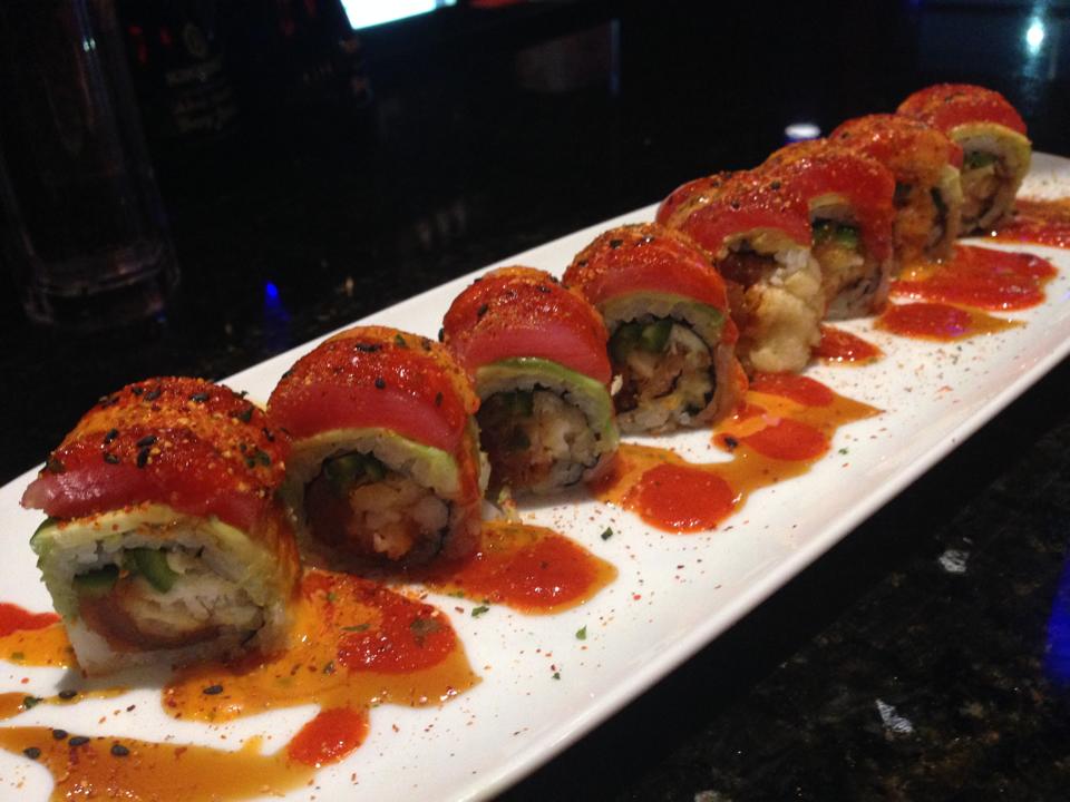 Order 4. Blazing Tuna Roll food online from Red Koi Japanese Cuisine store, Memphis on bringmethat.com
