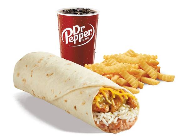 Order Spicy Grilled Chicken Burrito Meal food online from Del Taco store, Moreno Valley on bringmethat.com