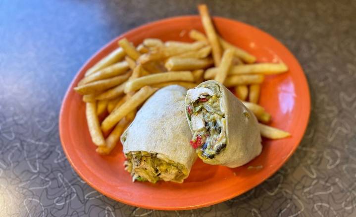 Order Fiesta Chicken Wrap- OO food online from Biscuits Cafe store, Glendale on bringmethat.com