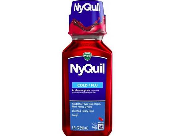 Order NyQuil Cold&Flu 8 oz food online from McLean Ave Pharmacy store, Yonkers on bringmethat.com