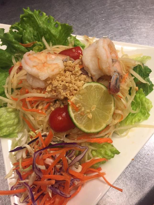 Order  14. Papaya Salad  food online from Rum Thai Bistro store, Lincoln on bringmethat.com