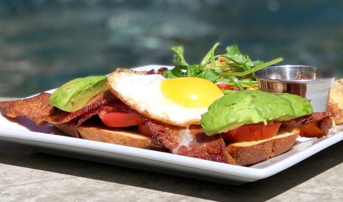 Order Bacon Avocado Toast food online from Naked Cafe store, Encinitas on bringmethat.com